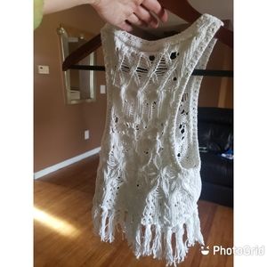 VS knit crochet fitted crop/ XS-S